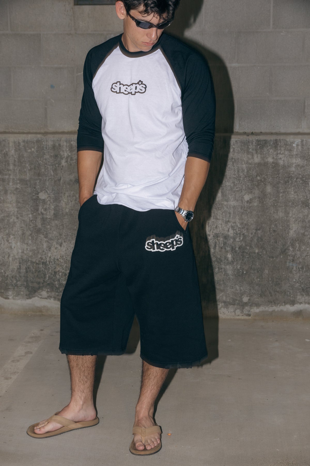 "WELL_ROUNDED" 3/4 sweatshorts