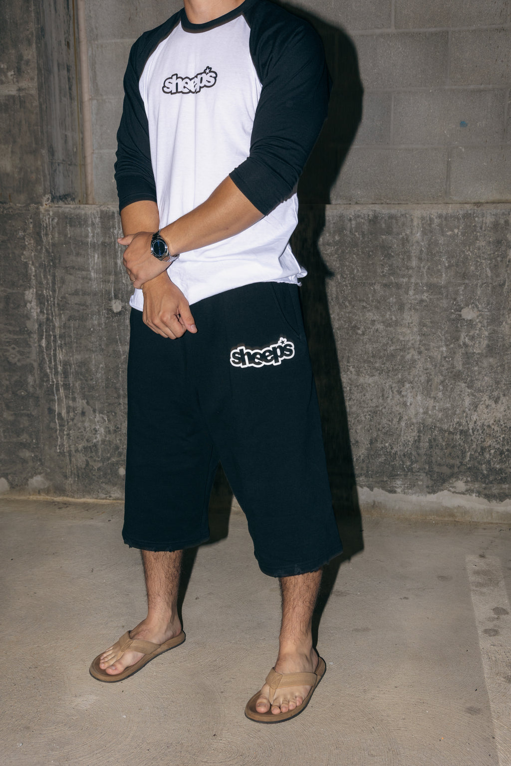 "WELL_ROUNDED" 3/4 sweatshorts