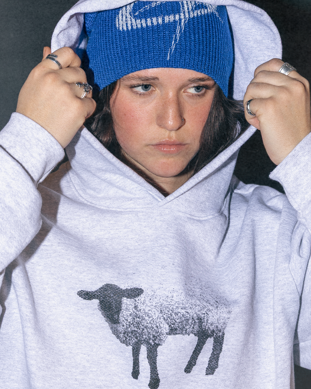 "STAR" skull beanie