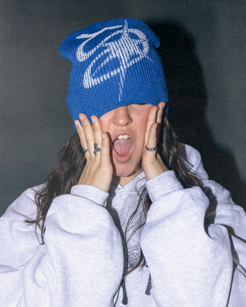 "STAR" skull beanie